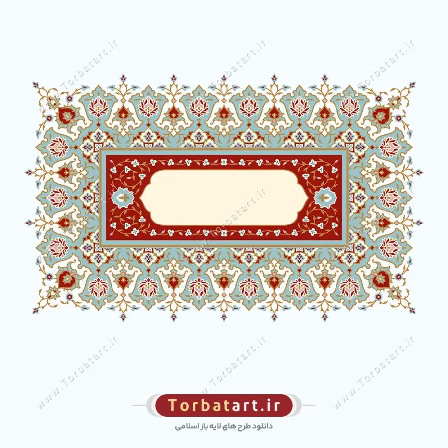 وکتور حاشیه و قاب تذهیب