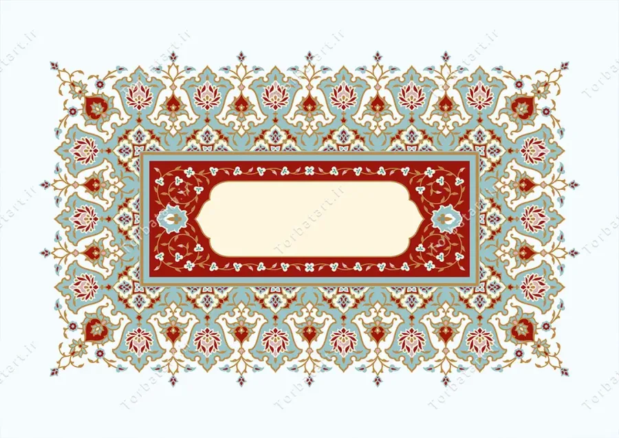 وکتور حاشیه و قاب تذهیب — تصویر 2