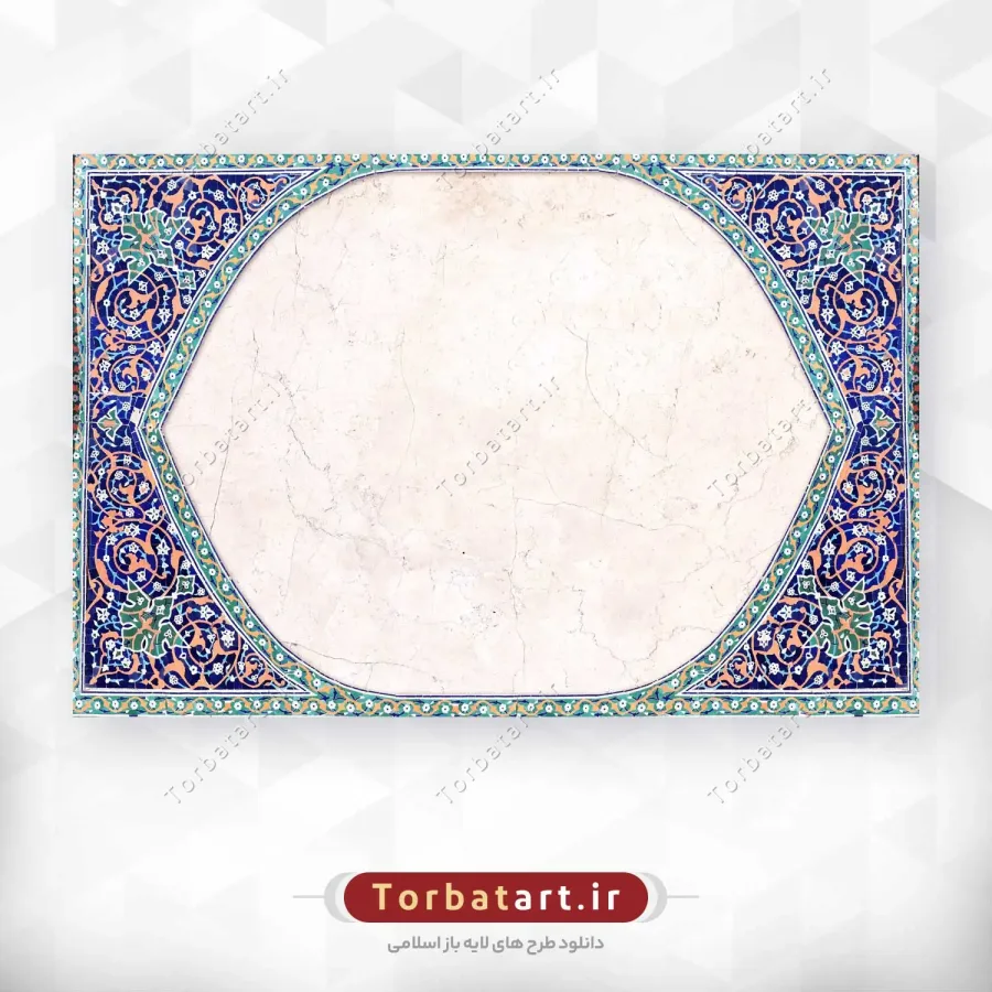 عکس کاشی کاری ایرانی با تزئینات اسلیمی