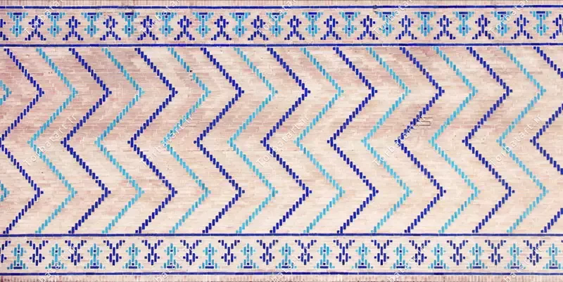 عکس کاشی کاری سنتی هندسی ایرانی — تصویر 2