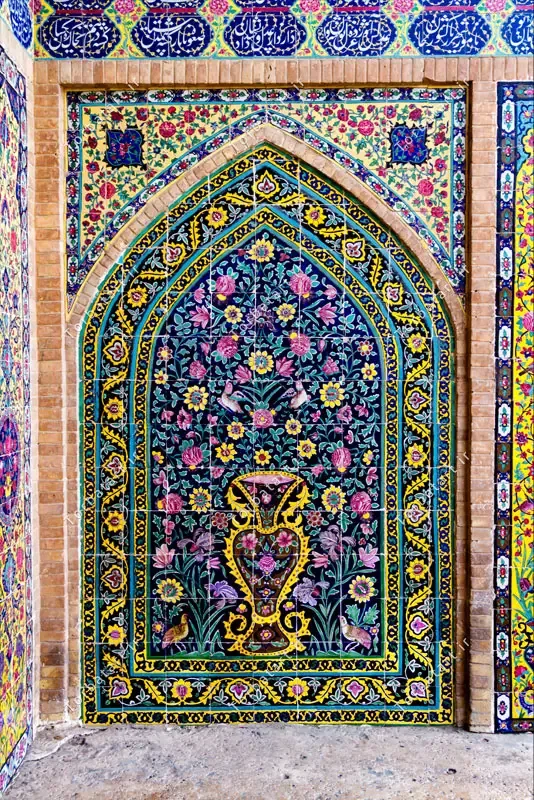 عکس کاشی کاری مسجد آقا بزرگ کاشان — تصویر 2