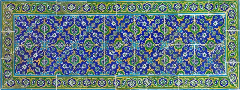 عکس کاشی کاری افقی با نقوش اسلیمی — تصویر 2