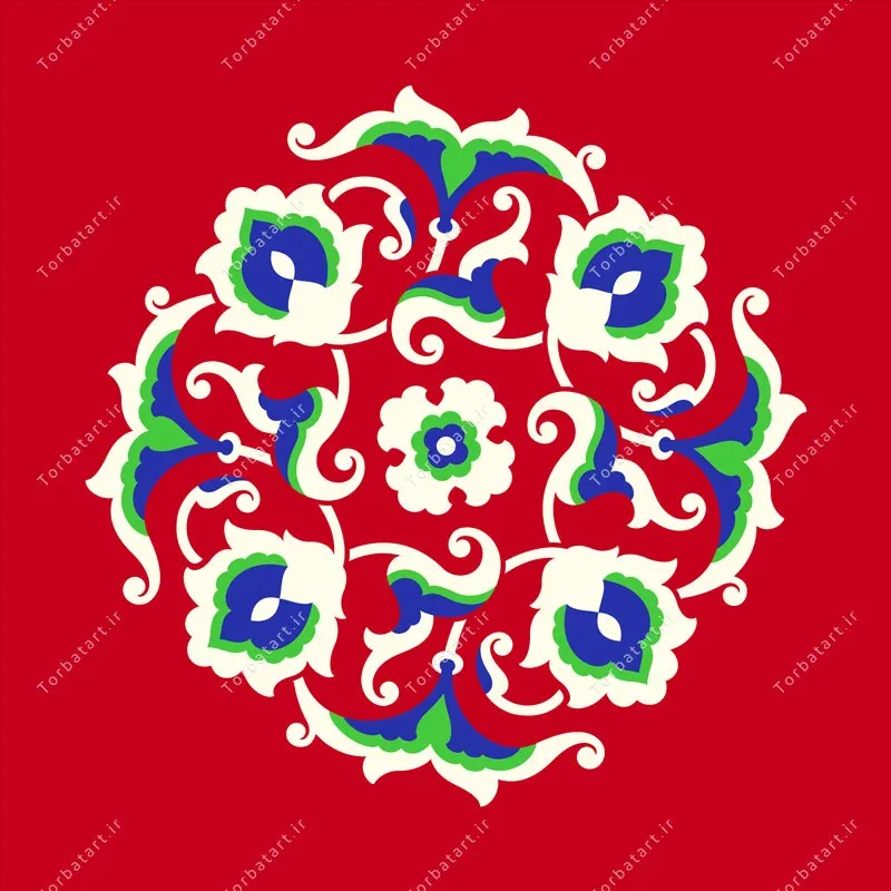نقش گل و بوته اسلیمی ایرانی — تصویر 2