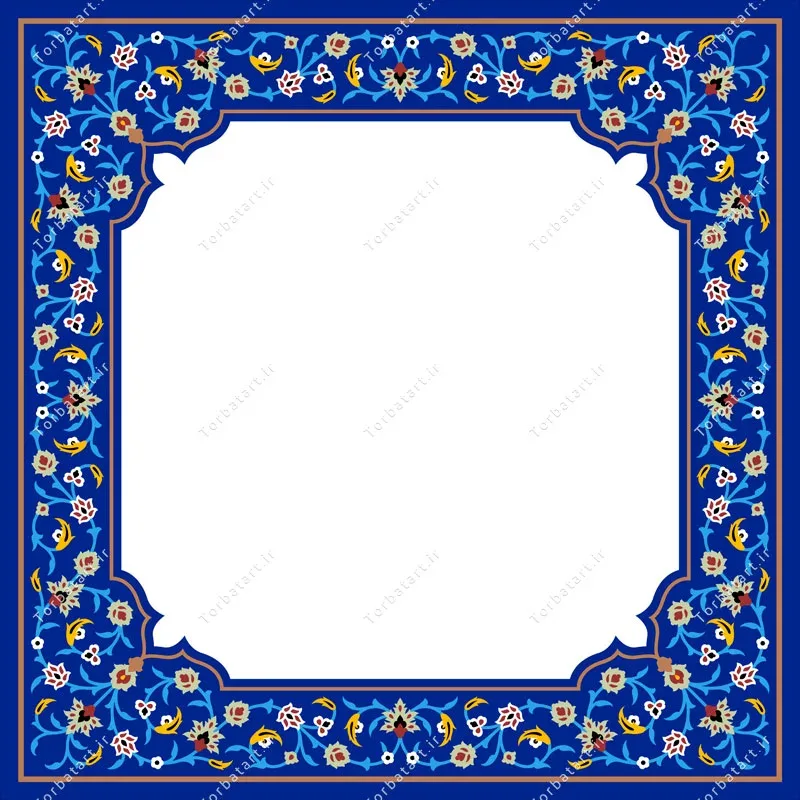 وکتور قاب کاشی کاری مربعی با ناحیه ورودی متن در مرکز — تصویر 2