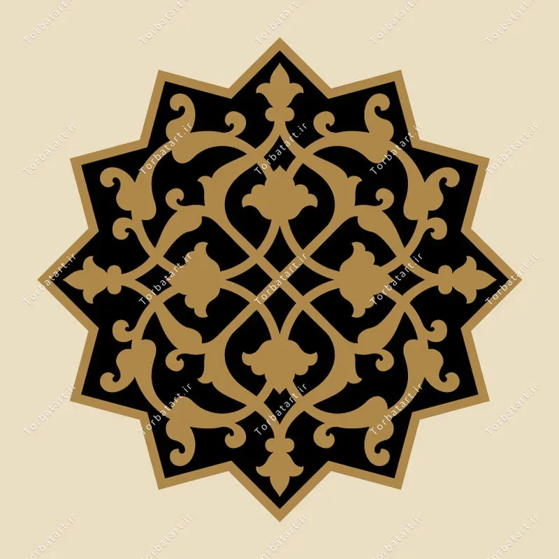 وکتور شمسه با نقوش اسلیمی سنتی — تصویر 2