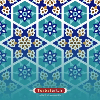 وکتور کاشی کاری فیروزه ای
