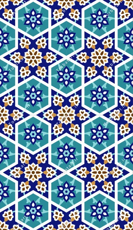 وکتور کاشی کاری فیروزه ای — تصویر 2