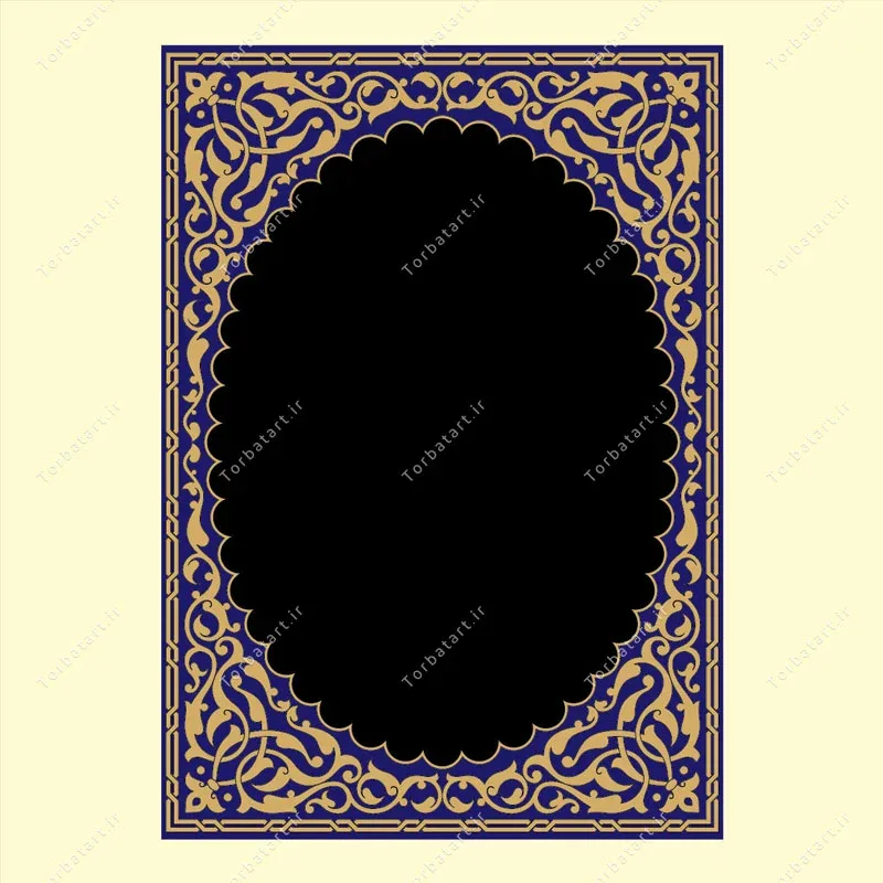 قاب اسلیمی با ناحیه ورودی متن در مرکز — تصویر 2