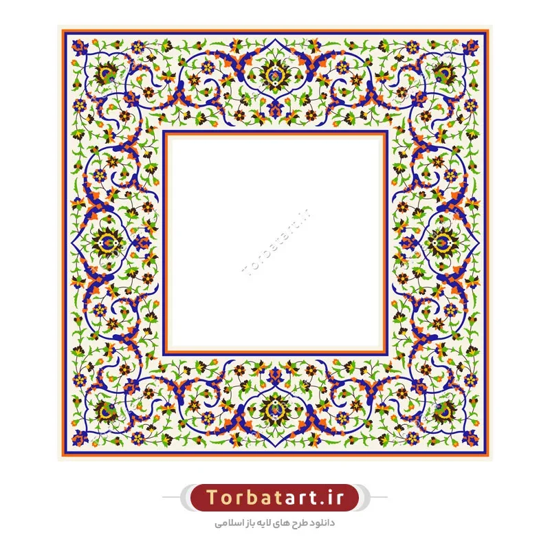 قاب نقوش گل و بوته