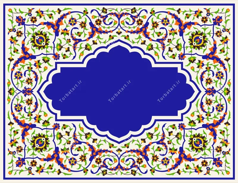 قاب اسلیمی با نقوش گل و بوته — تصویر 2