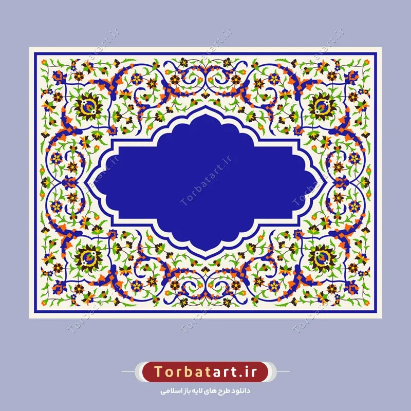 قاب اسلیمی با نقوش گل و بوته