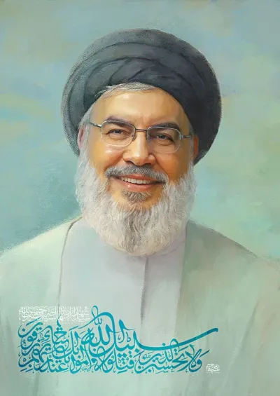 تصویر با کیفیت پرتره شهید سید حسن نصر الله
