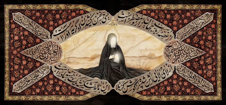 طرح با کیفیت کتیبه حضرت رباب سلام الله علیها