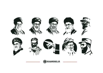 مجموعه تصاویر شابلونی شهید امام خامنه‌ای