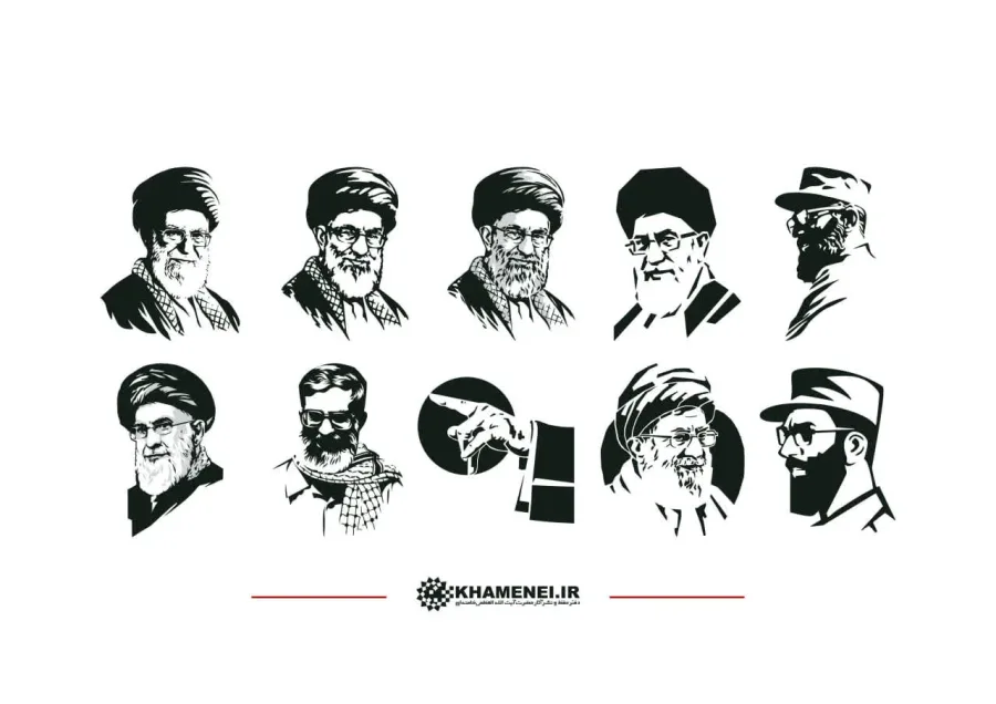 مجموعه تصاویر شابلونی شهید امام خامنه‌ای
