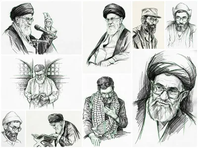 مجموعه نقاشی دیجیتال رهبر شهید