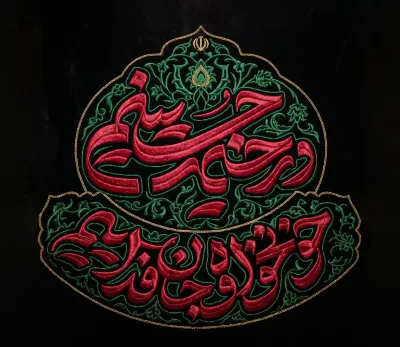 نشان‌ نوشته رسمی محرم 1405 - در خیمه حسینیم، خونخواه و جان‌ فداییم