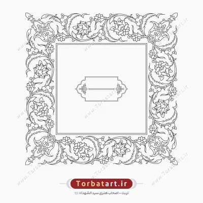 قاب و حاشیه تذهیب سنتی ایرانی