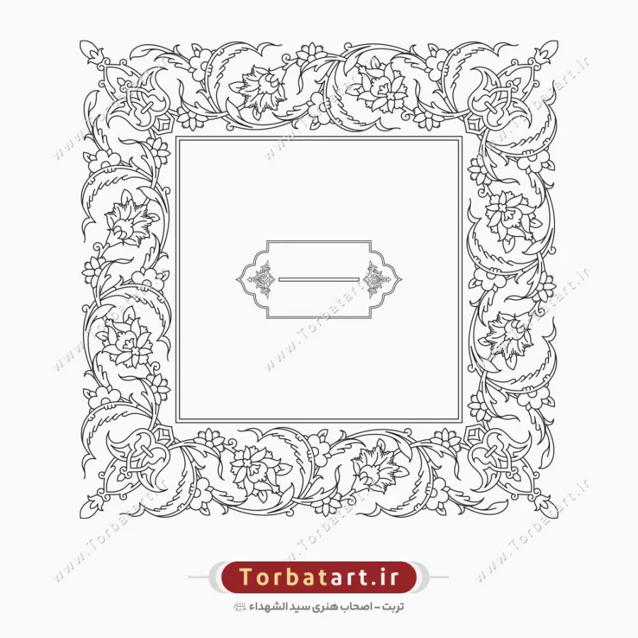قاب و حاشیه تذهیب سنتی ایرانی