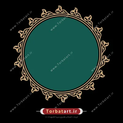 وکتور قاب دایره اسلیمی