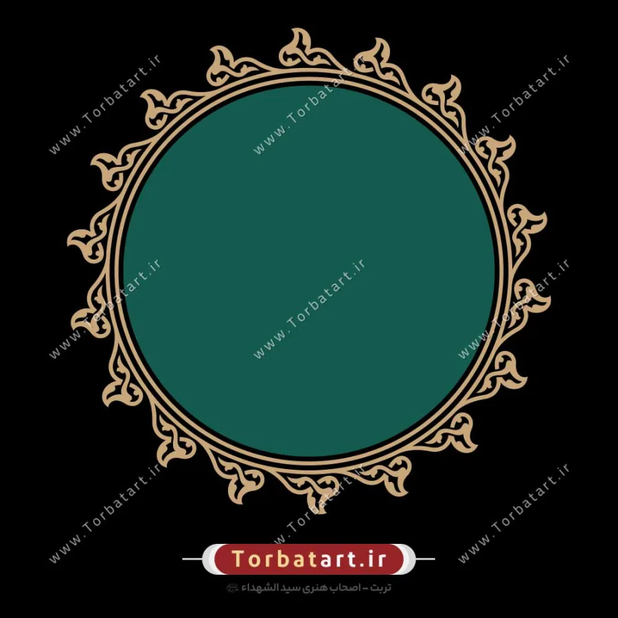 وکتور قاب دایره اسلیمی