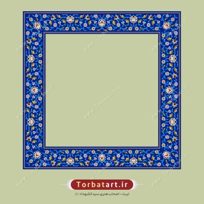قاب اسلیمی با نقوش طرح کاشی