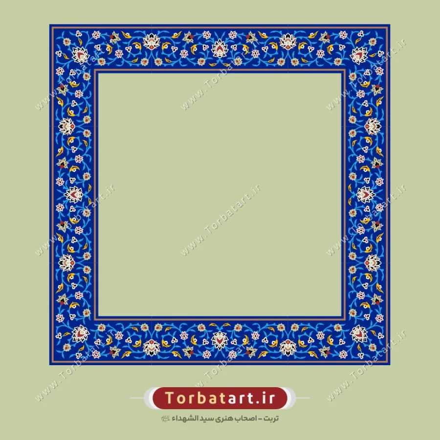 قاب اسلیمی با نقوش طرح کاشی