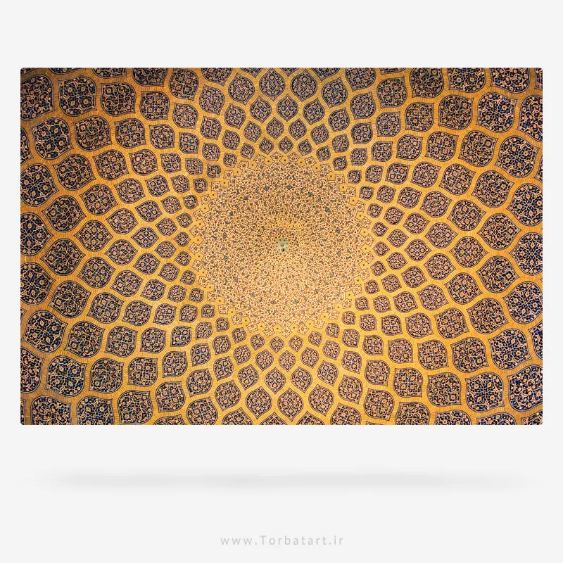 تصویر با کیفیت کاشی کاری داخلی مسجد شیخ لطف الله — تصویر 3