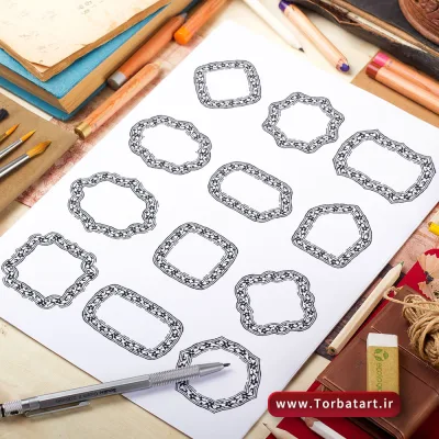12 عدد وکتور قاب و کادر اسلیمی – بخش نهم