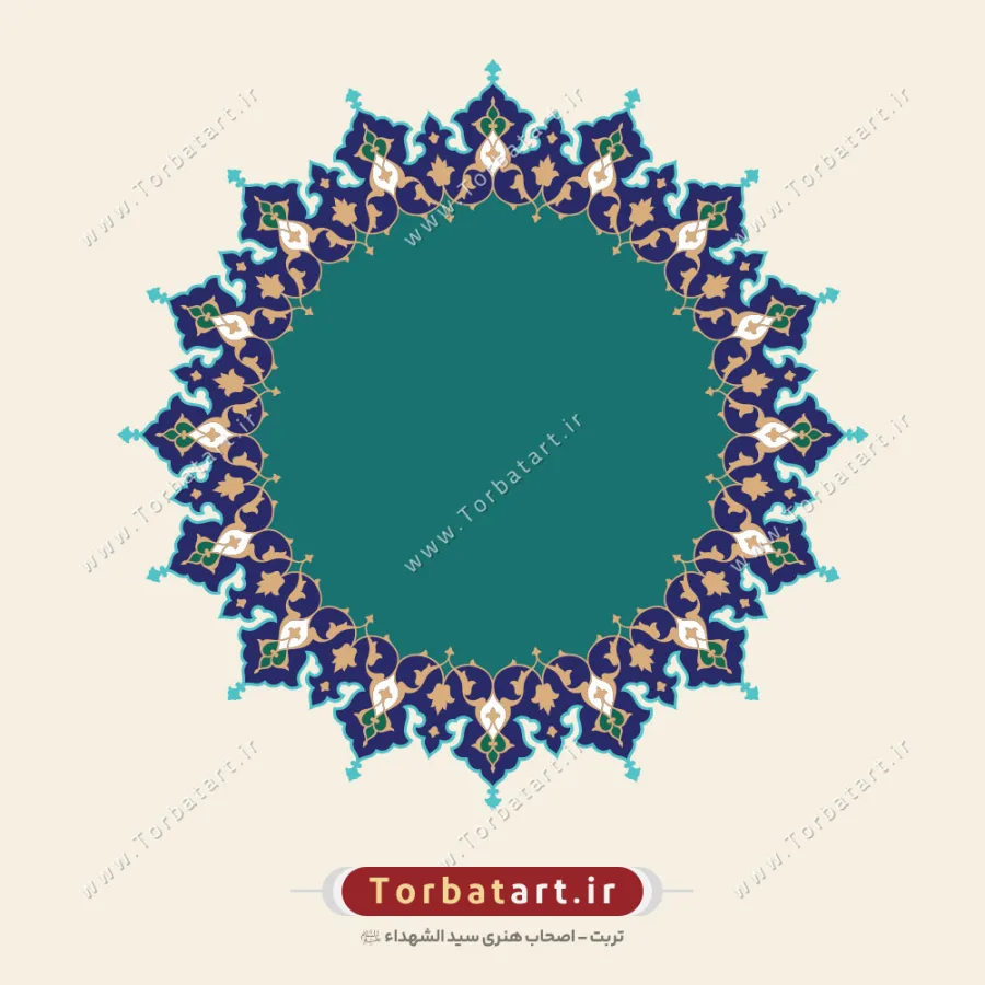 وکتور تذهیب شمسه اسلیمی