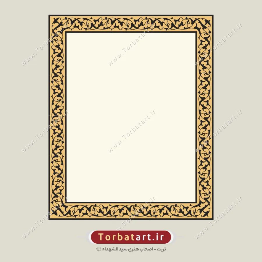 طرح وکتور قاب اسلیمی تزئینی