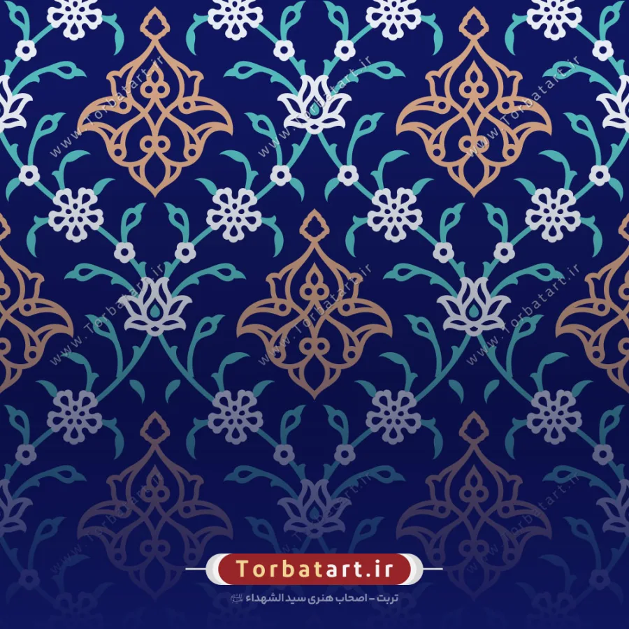 وکتور پترن اسلیمی گلدار