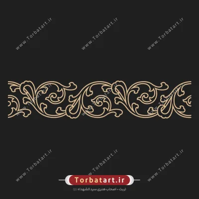 طرح وکتور حاشیه گلدار تزئینی