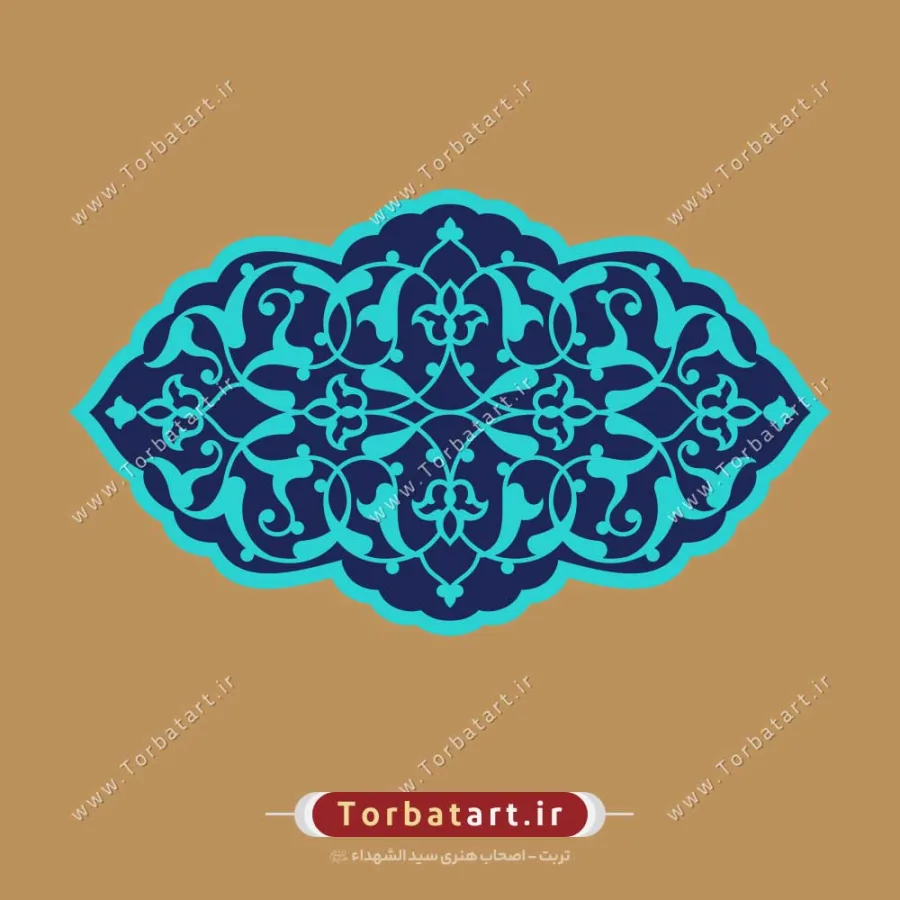 قاب اسلیمی با نقوش تزئینی