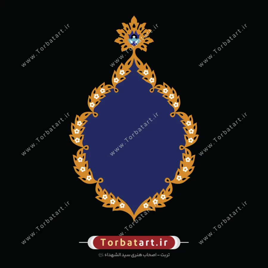 قاب تزئینی با نقش گل و بوته