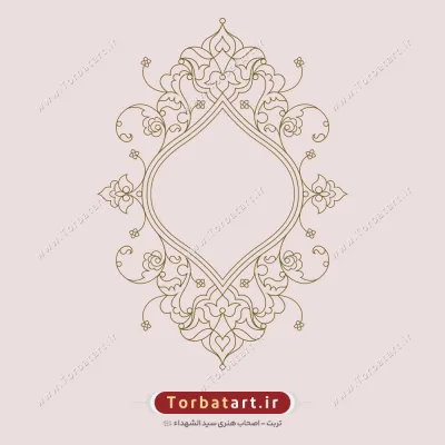 وکتور قاب تزئینی اسلیمی