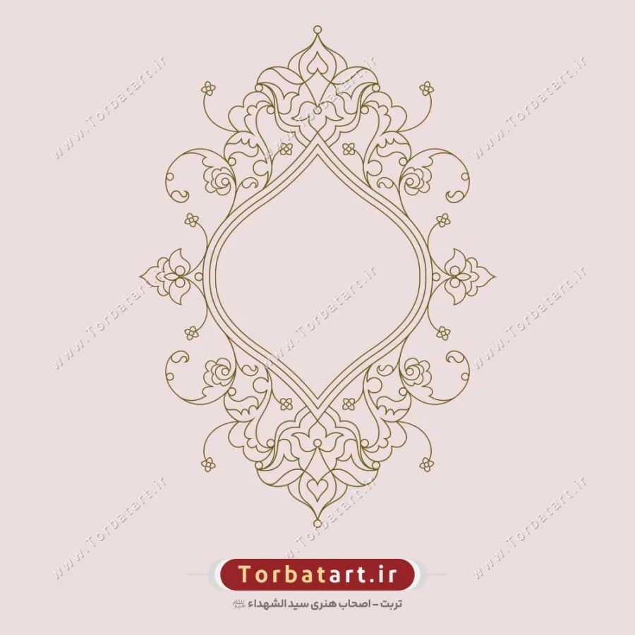 وکتور قاب تزئینی اسلیمی