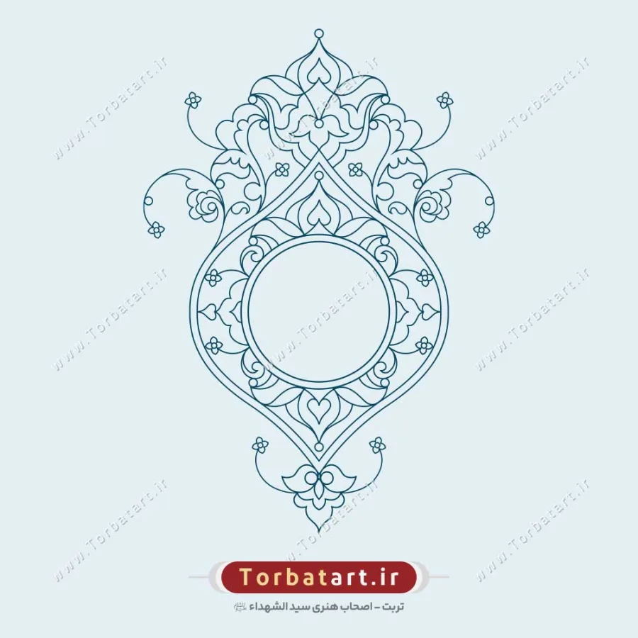 وکتور تزئینی قاب اسلیمی