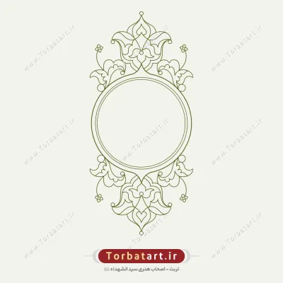 وکتور قاب دایره تزئینی