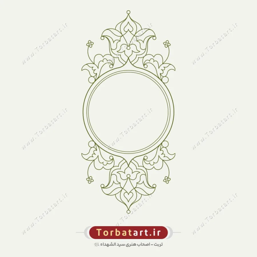 وکتور قاب دایره تزئینی