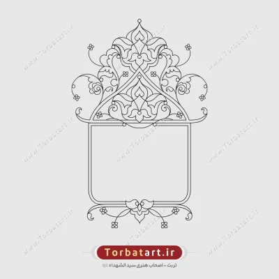 وکتور قاب مربع تزئینی
