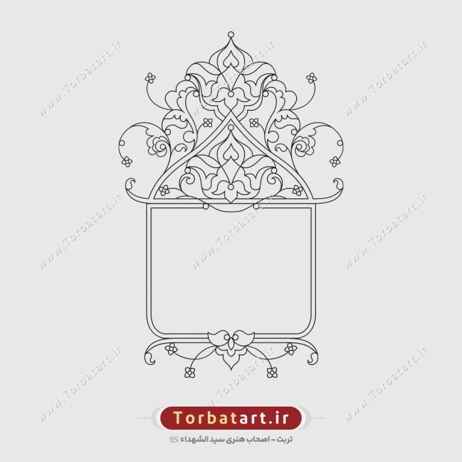 وکتور قاب مربع تزئینی