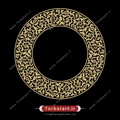 وکتور اسلیمی گلدار دایره ای