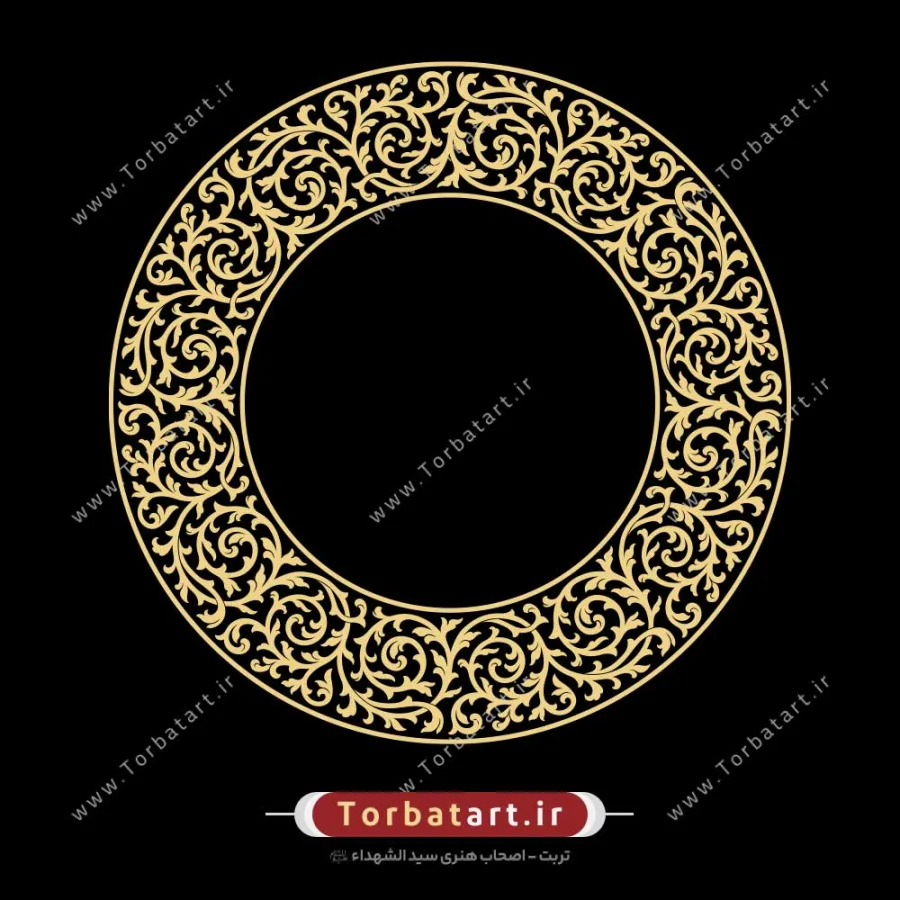 وکتور اسلیمی گلدار دایره ای