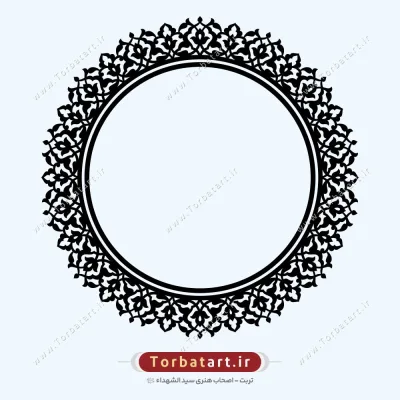 وکتور اسلیمی کادر مدور (3عدد)