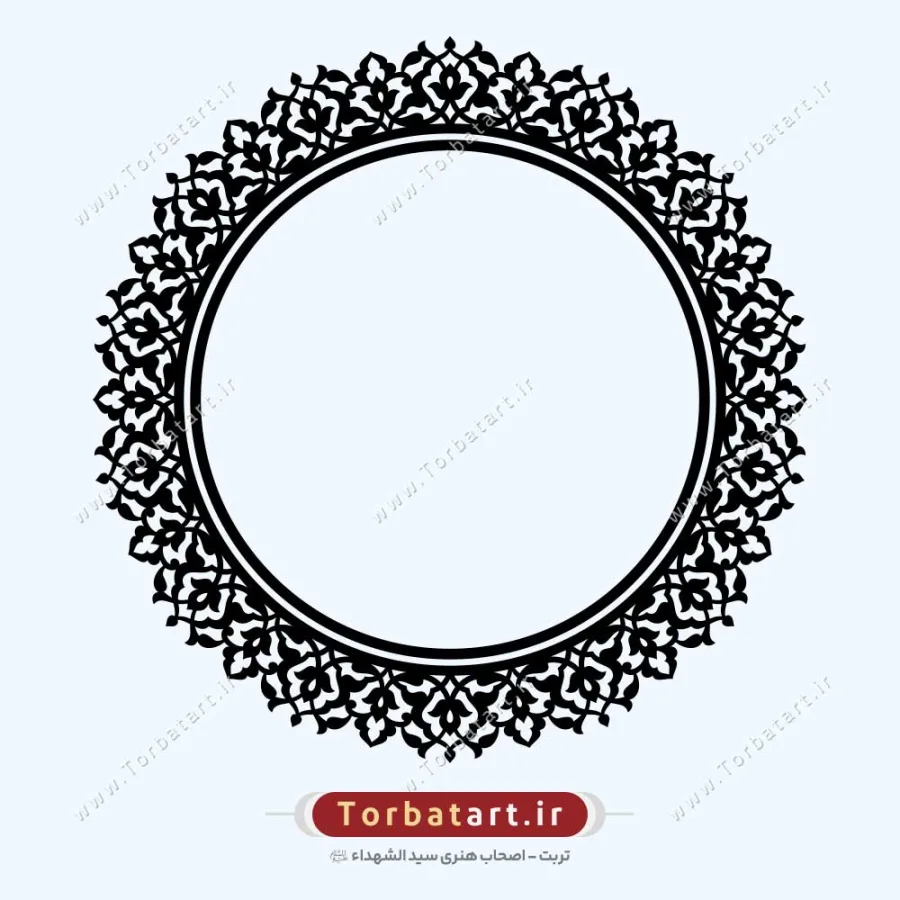 وکتور اسلیمی کادر مدور (3عدد)