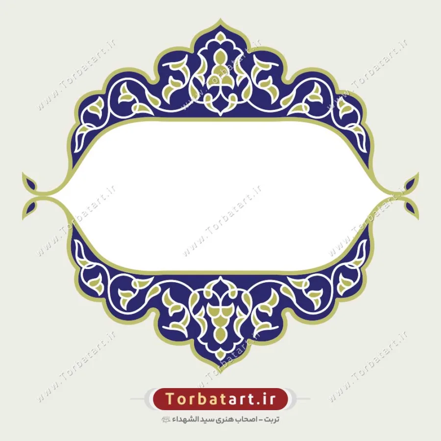 وکتور کادر اسلیمی با نقوش تزئینی