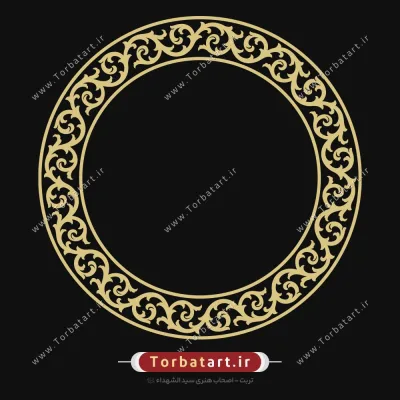 قاب دایره با نقش گل اسلیمی