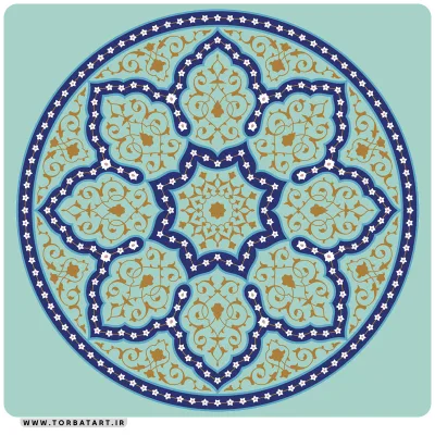 نقش وکتور اسلیمی شمسه