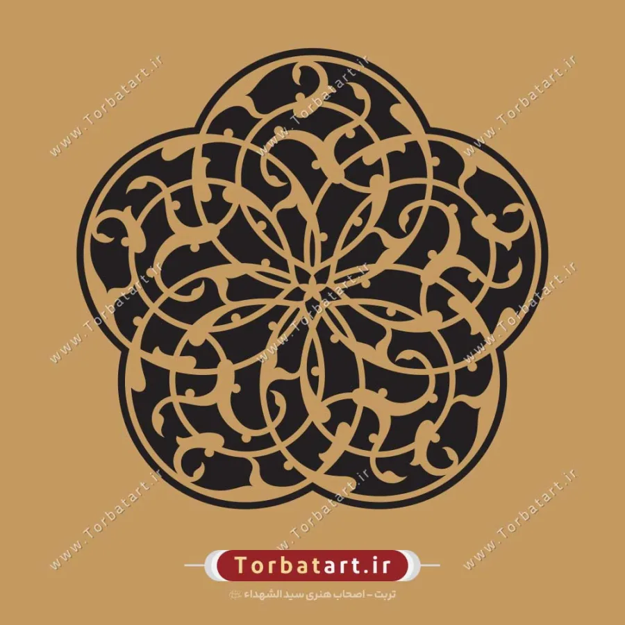 گل اسلیمی پنج بار تکرار